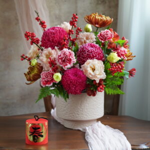 祝賀送禮過年春節開幕或是升遷的高雅質感桌花