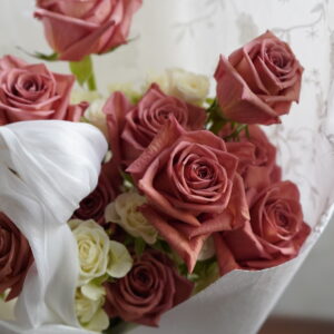小紅書 網美 蕾絲 蝴蝶結 白色包裝紙 進口鮮花花束